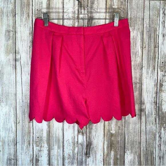 ASOS Pink Scalloped Bottom Shorts - Picture 1 of 5